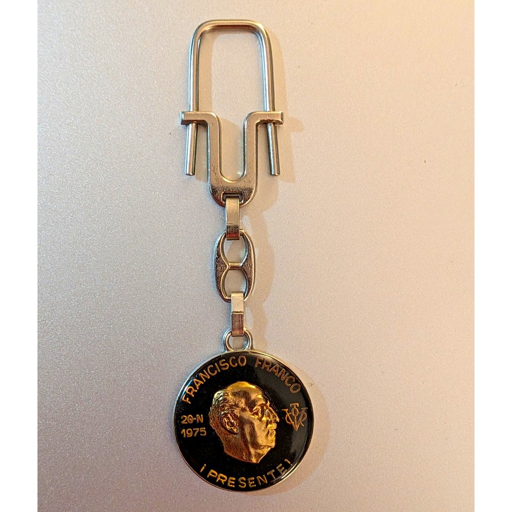 Francisco Franco Jose Antonio 20-N Presente Metal Belt Chain Keychain Medallion